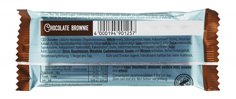 Frankonia No Sugar Added Riegel Chocolate Brownie 5 Frankonia No Sugar Added Riegel Chocolate Brownie – Bild 3