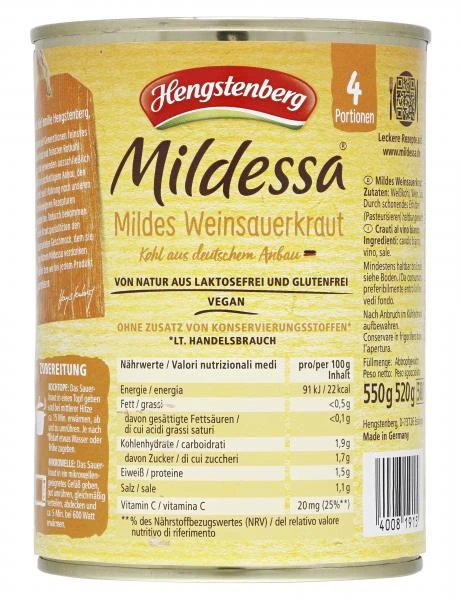 Hengstenberg Mildessa Weinsauerkraut Mild 5 Hengstenberg Mildessa Weinsauerkraut Mild – Bild 3