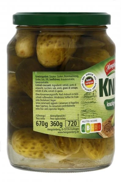 Hengstenberg Knax Gewürzgurken Knackig-würzig 4 Hengstenberg Knax Gewürzgurken Knackig-würzig – Bild 2