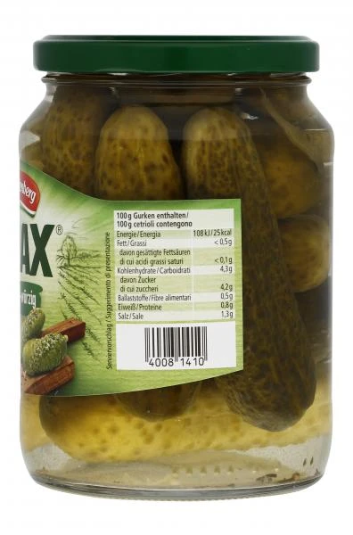 Hengstenberg Knax Gewürzgurken Knackig-würzig 5 Hengstenberg Knax Gewürzgurken Knackig-würzig – Bild 3