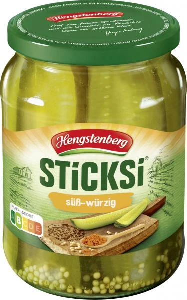 Hengstenberg Sticksi Gurkenviertel Süß-würzig 3 Hengstenberg Sticksi Gurkenviertel Süß-würzig
