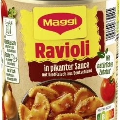 Maggi Ravioli In Pikanter Sauce Mit Fleisch