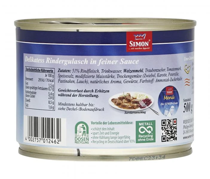 Simon Delikatess Rindergulasch In Feiner Sauce 4 Simon Delikatess Rindergulasch In Feiner Sauce – Bild 2