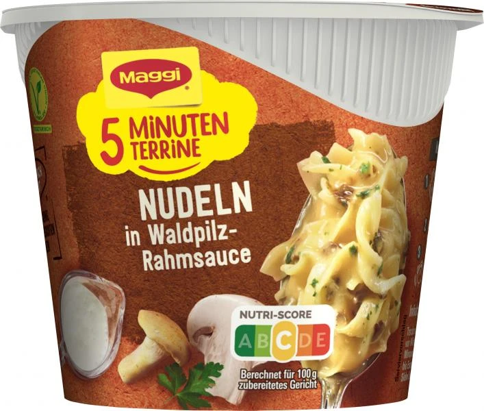 Maggi 5 Minuten Terrine Nudeln In Waldpilz-Rahmsauce 4 Maggi 5 Minuten Terrine Nudeln In Waldpilz-Rahmsauce – Bild 2