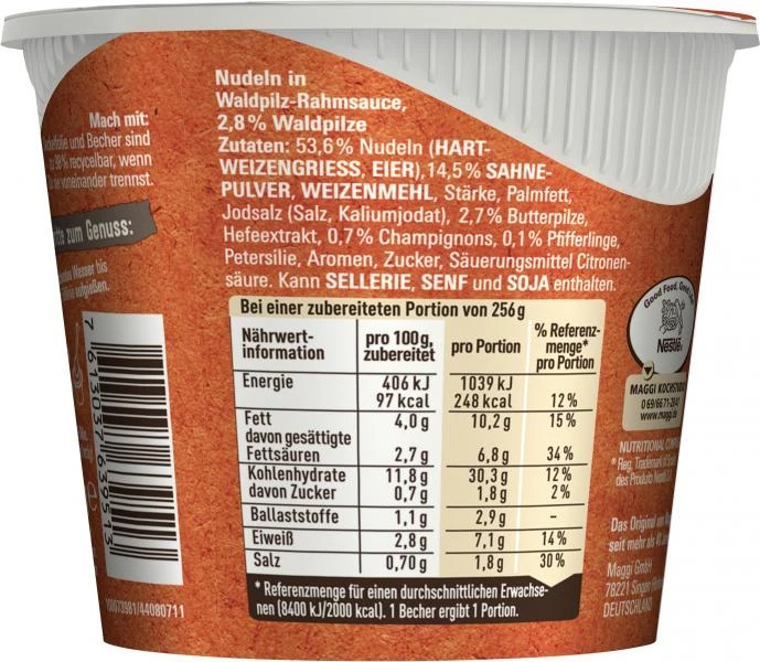 Maggi 5 Minuten Terrine Nudeln In Waldpilz-Rahmsauce 6 Maggi 5 Minuten Terrine Nudeln In Waldpilz-Rahmsauce – Bild 4