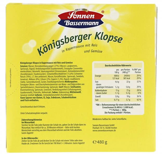Sonnen Bassermann Königsberger Klopse 4 Sonnen Bassermann Königsberger Klopse – Bild 2