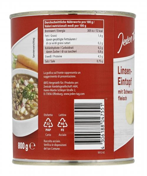 Jeden Tag Linseneintopf 4 Jeden Tag Linseneintopf – Bild 2