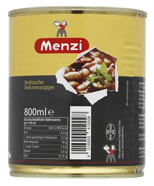Menzi Bohnensuppe Serbisch 4 Menzi Bohnensuppe Serbisch – Bild 2