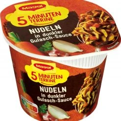 Maggi 5 Minuten Terrine Nudeln In Dunkler Gulasch-Sauce