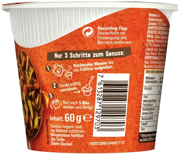 Maggi 5 Minuten Terrine Nudeln In Dunkler Gulasch-Sauce 5 Maggi 5 Minuten Terrine Nudeln In Dunkler Gulasch-Sauce – Bild 3