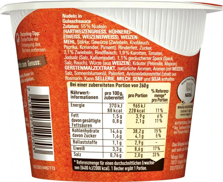 Maggi 5 Minuten Terrine Nudeln In Dunkler Gulasch-Sauce 6 Maggi 5 Minuten Terrine Nudeln In Dunkler Gulasch-Sauce – Bild 4