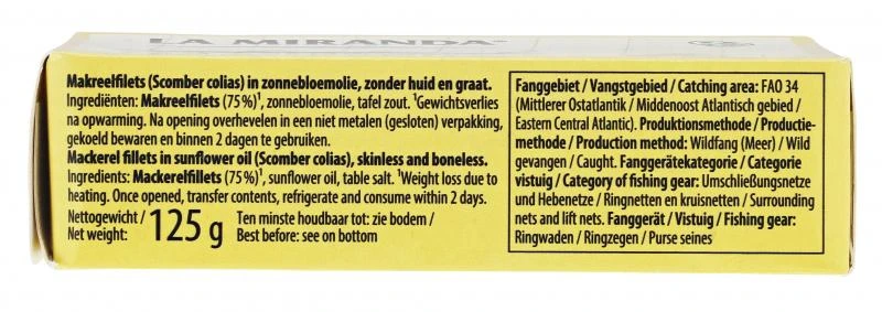 La Miranda Makrelenfilet In Sonnenblumenöl 6 La Miranda Makrelenfilet In Sonnenblumenöl – Bild 4