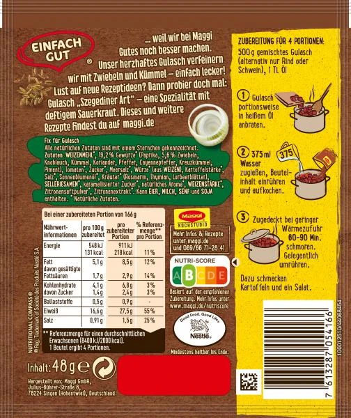 Maggi Fix Für Gulasch 4 Maggi Fix Für Gulasch – Bild 2