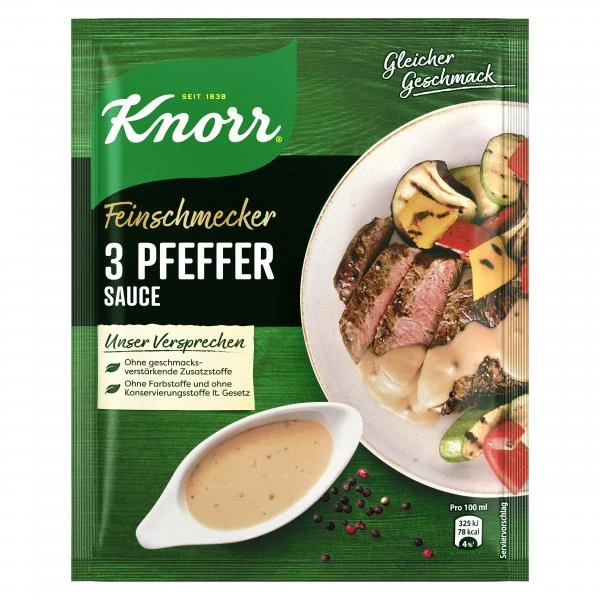 Knorr Feinschmecker 3 Pfeffer Sauce 3 Knorr Feinschmecker 3 Pfeffer Sauce