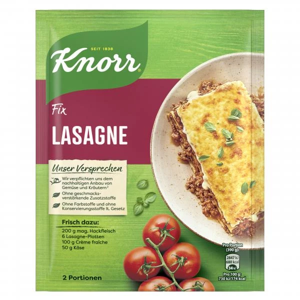 Knorr Fix Lasagne 3 Knorr Fix Lasagne