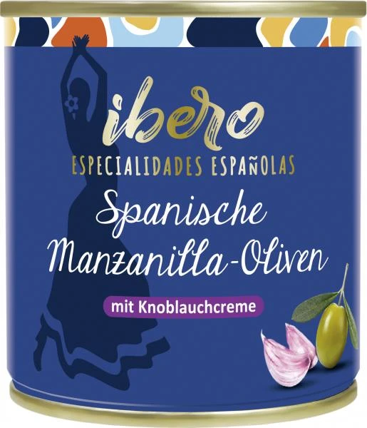 Ibero Spanische Grüne Manzanilla Oliven Mit Knoblauchcreme 3 Ibero Spanische Grüne Manzanilla Oliven Mit Knoblauchcreme
