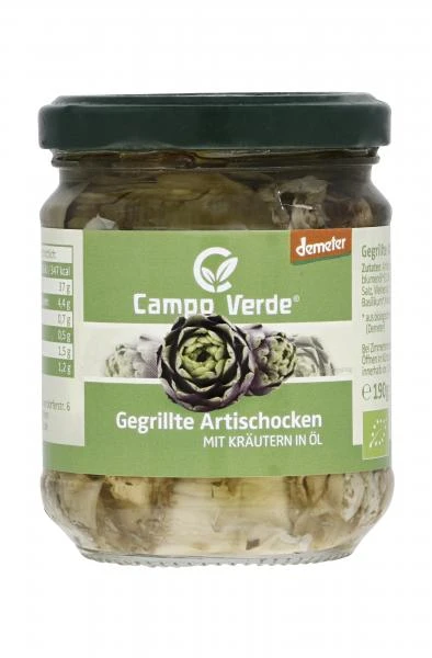 Campo Verde Demeter Bio Artischocken Gegrillt Mit Kräutern In Öl 3 Campo Verde Demeter Bio Artischocken Gegrillt Mit Kräutern In Öl