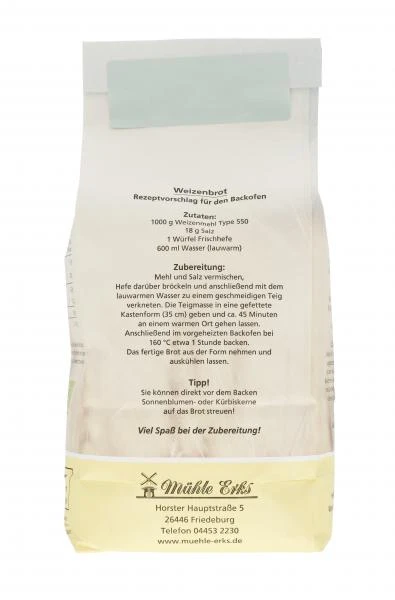 Mühle Erks Bioland Weizenmehl Type 550 5 Mühle Erks Bioland Weizenmehl Type 550 – Bild 3