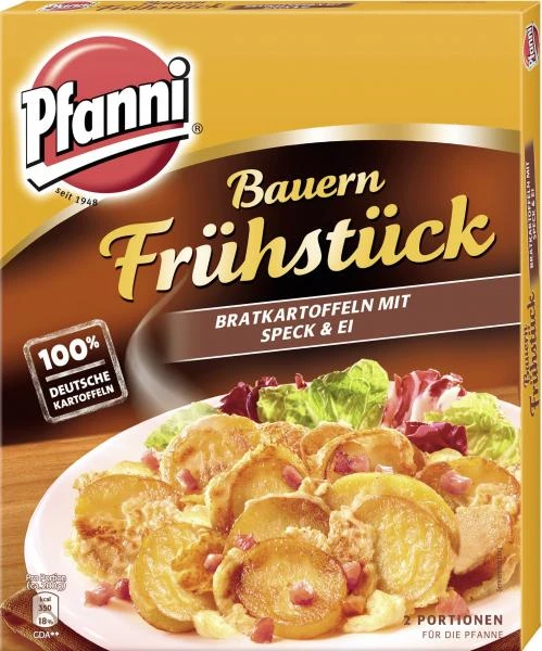 Pfanni Bauernfrühstück Bratkartoffeln Mit Speck & Ei 3 Pfanni Bauernfrühstück Bratkartoffeln Mit Speck & Ei