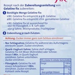 Dr. Oetker Gelatine Fix 10 Dr. Oetker Gelatine Fix -Ostmann shop 4502110630 4000521722609 03