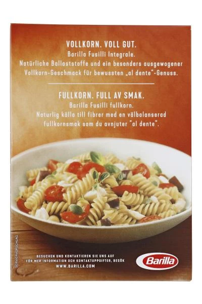 Barilla Pasta Integrale Vollkorn Fussili 5 Barilla Pasta Integrale Vollkorn Fussili – Bild 3