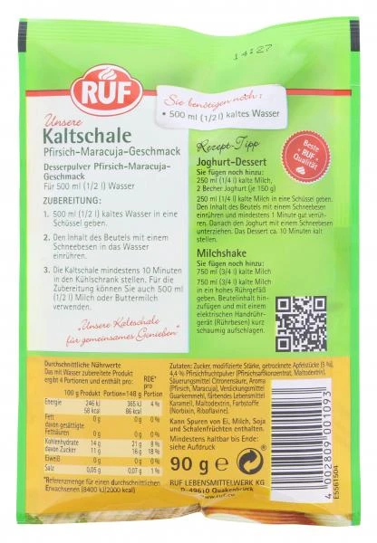 Ruf Instant Kaltschale Pfirsich-Maracuja Geschmack 4 Ruf Instant Kaltschale Pfirsich-Maracuja Geschmack – Bild 2