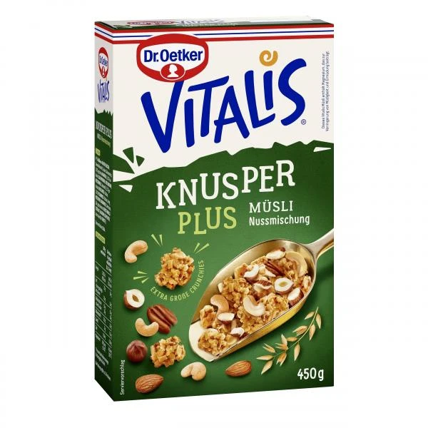 Dr. Oetker Vitalis Knusper Plus Müsli Nussmischung 3 Dr. Oetker Vitalis Knusper Plus Müsli Nussmischung