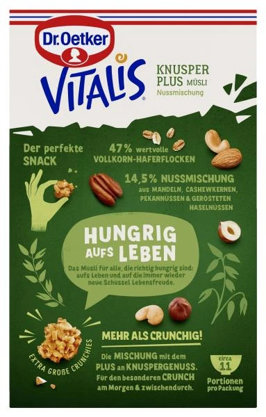 Dr. Oetker Vitalis Knusper Plus Müsli Nussmischung 5 Dr. Oetker Vitalis Knusper Plus Müsli Nussmischung – Bild 3