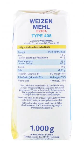 Diamant Weizenmehl Extra Type 405 4 Diamant Weizenmehl Extra Type 405 – Bild 2