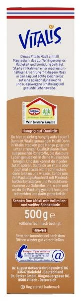 Dr. Oetker Vitalis Schoko Duo Müsli 6 Dr. Oetker Vitalis Schoko Duo Müsli – Bild 4
