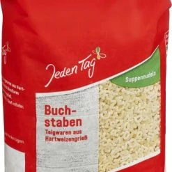 Jeden Tag Suppennudeln Buchstaben