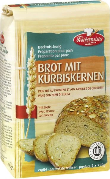 Küchenmeister Backmischung Brot Mit Kürbiskernen 3 Küchenmeister Backmischung Brot Mit Kürbiskernen