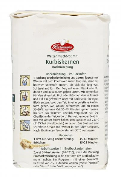 Küchenmeister Backmischung Brot Mit Kürbiskernen 5 Küchenmeister Backmischung Brot Mit Kürbiskernen – Bild 3