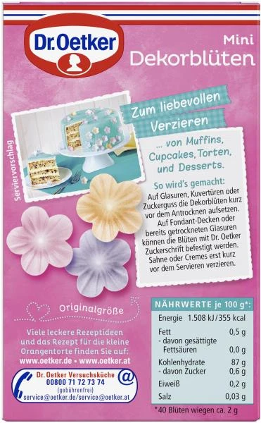 Dr. Oetker Mini Dekorblüten 5 Dr. Oetker Mini Dekorblüten – Bild 3