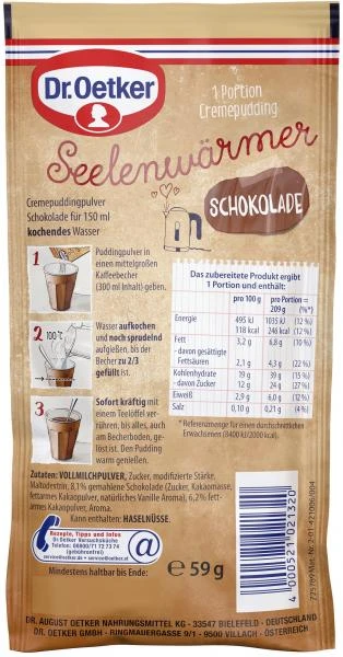 Dr. Oetker Seelenwärmer Pudding Schokolade 4 Dr. Oetker Seelenwärmer Pudding Schokolade – Bild 2