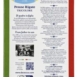 De Cecco Penne Rigate No. 41 Tricolore -Ostmann shop 4502114337 8001250145413 03.jpg