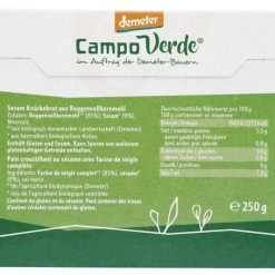 Campo Verde Demeter Vollkorn Knäckebrot Mit Sesam -Ostmann shop 4503110405 4045178001660 03