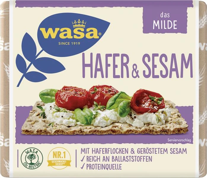Wasa Knäckebrot Hafer & Sesam 3 Wasa Knäckebrot Hafer & Sesam