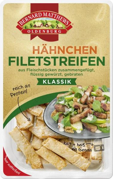 Bernard Matthews Bernhard Matthews Hähnchen Filetstreifen Klassik 3 Bernard Matthews Bernhard Matthews Hähnchen Filetstreifen Klassik